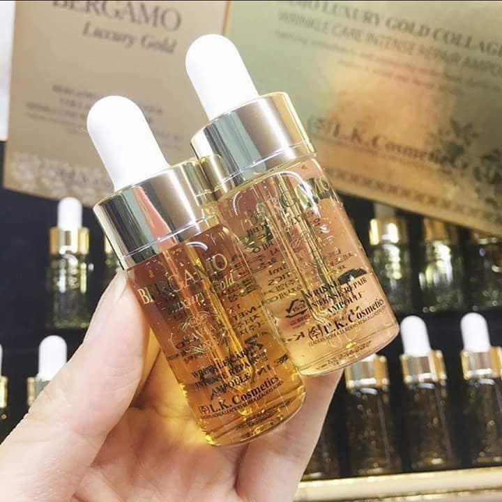 Bergamo Bộ tinh chất serum Luxury Gold Collagen & Caviar Ampoule 13ml x 4p Bergamo Bộ tinh chất serum Luxury Gold Collagen & Caviar Ampoule 13ml x 4p