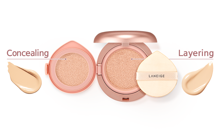 Laneige Phấn nước Layering Cover Cushion 14g + 2.5g Laneige Phấn nước Layering Cover Cushion 14g + 2.5g