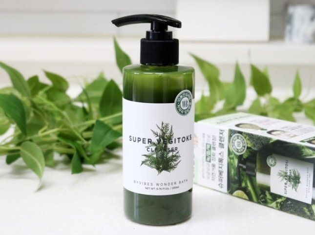 Wonder Bath Sữa rửa mặt thải độc trái cây Super Vegitoks Cleanser 300ml Wonder Bath Sữa rửa mặt thải độc trái cây Super Vegitoks Cleanser 300ml