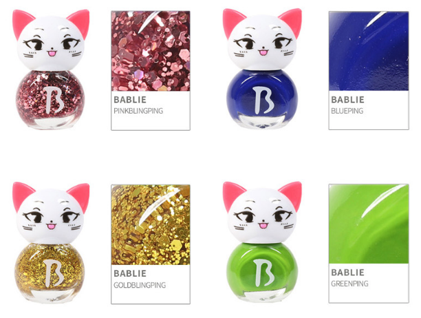 Bablie Sơn móng tay dạng lột Kids Nail Cats Set 10p Bablie Sơn móng tay dạng lột Kids Nail Cats Set 10p