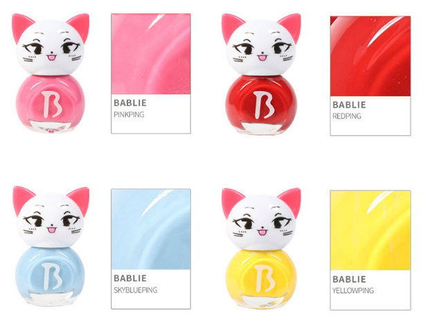Bablie Sơn móng tay dạng lột Kids Nail Cats Set 10p Bablie Sơn móng tay dạng lột Kids Nail Cats Set 10p
