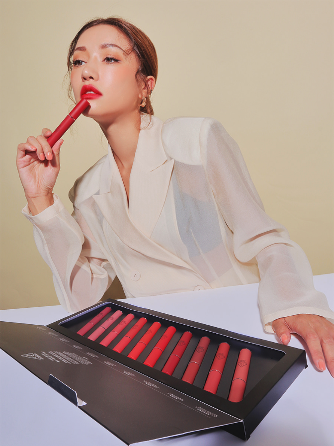 3CE Set Son Kem Velvet Tint 10 cây Fullsize 4g x 10p 3CE Set Son Kem Velvet Tint 10 cây Fullsize 4g x 10p