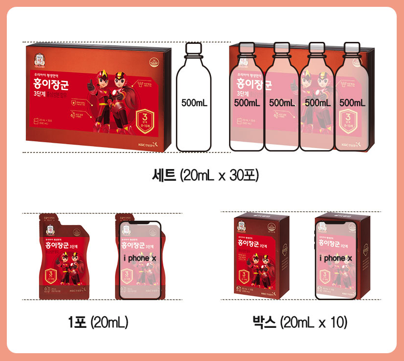 KGC Hồng Sâm cho bé General Hong Level 3 20ml x 30p KGC Hồng Sâm cho bé General Hong Level 3 20ml x 30p