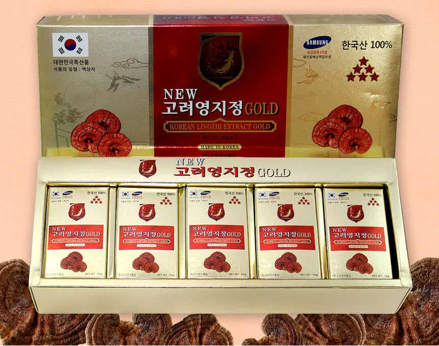 Korea Cheonsu Hongsam Cao nấm linh chi Korean Lingzhi Extract Gold 50g x 5p Korea Cheonsu Hongsam Cao nấm linh chi Korean Lingzhi Extract Gold 50g x 5p