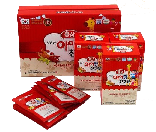 Korea Ginseng Bio Science Hồng sâm nước cho bé Korean Red Ginseng Kid & Friend 20ml x 30p Korea Ginseng Bio Science Hồng sâm nước cho bé Korean Red Ginseng Kid & Friend 20ml x 30p