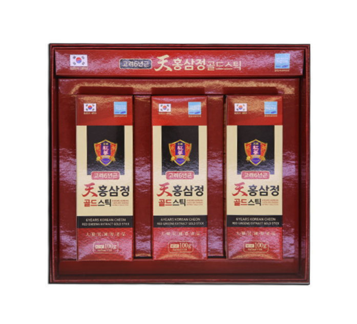 Korea 6 Years Hồng sâm Cheon Red Ginseng Extract Gold Stick 10g x 30p Korea 6 Years Hồng sâm Cheon Red Ginseng Extract Gold Stick 10g x 30p
