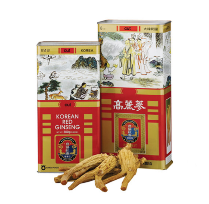 Korea Ginseng Hồng sâm khô hộp thiếc Dried Ginseng Can 300g (10p) Korea Ginseng Hồng sâm khô hộp thiếc Dried Ginseng Can 300g (10p)