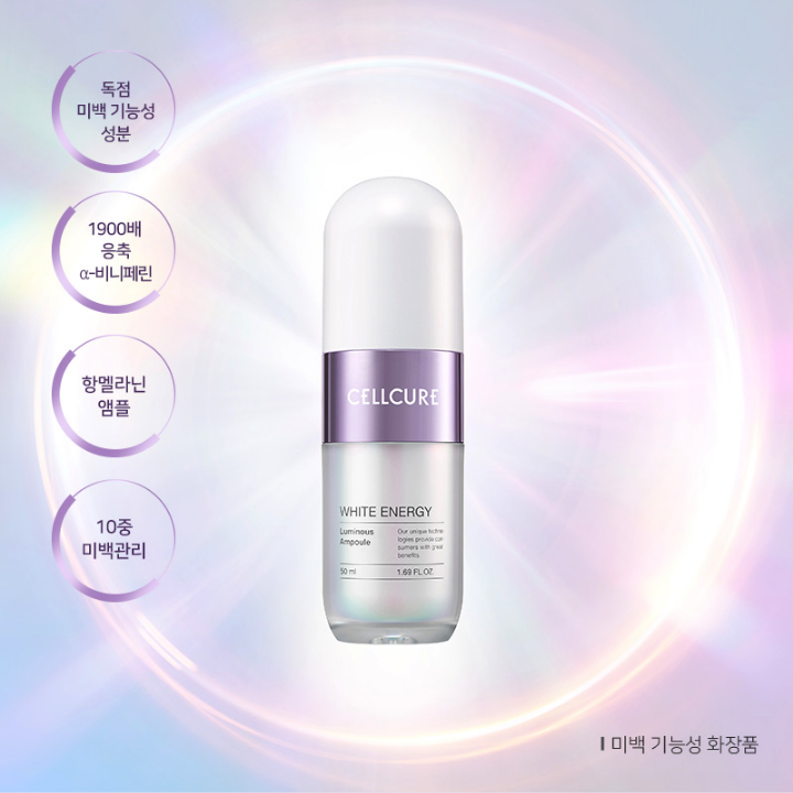 Cellcure Tinh chất dưỡng trắng trị thâm nám White Energy Luminous Ampoule 50ml Cellcure Tinh chất dưỡng trắng trị thâm nám White Energy Luminous Ampoule 50ml