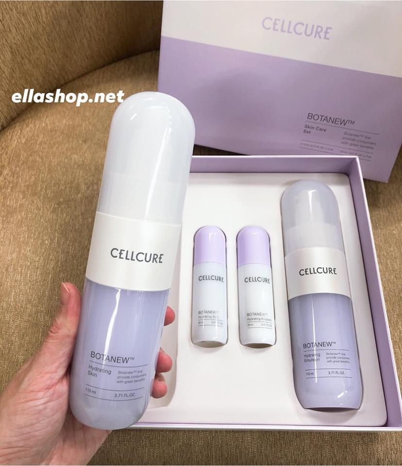 Cellcure Bộ sữa dưỡng + nước hoa hồng tế bào gốc hoa sen Botanew 110ml+110ml+20ml+20ml Cellcure Bộ sữa dưỡng + nước hoa hồng tế bào gốc hoa sen Botanew 110ml+110ml+20ml+20ml
