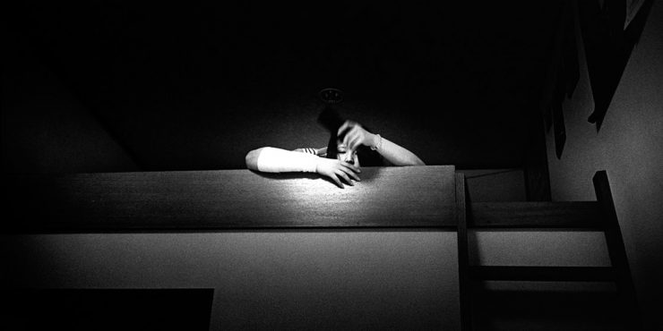 Photo Essay Kosuke Okahara Talks About Pain And Selfharm In Ibasyo Kaori Sitting On A Loft Bed She Had Bandaged Her Arm After Cutting Herself