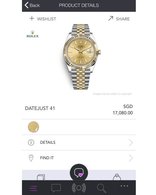 The easy-to-use, friendly format of the Inspify app allows you to find all information you need about the luxury product you're coveting