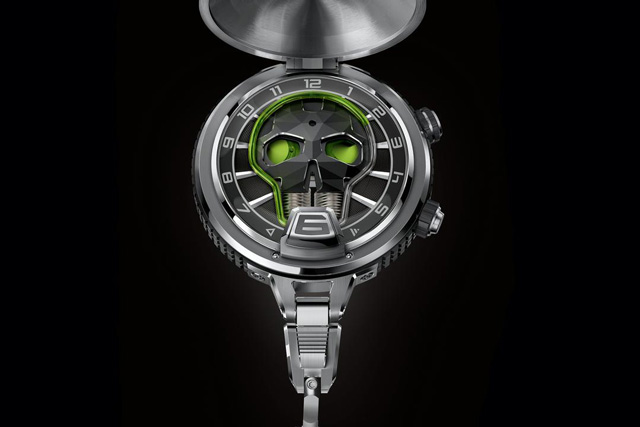 Hyt unexpectedly released its signature liquid time-telling display within a pocket watch