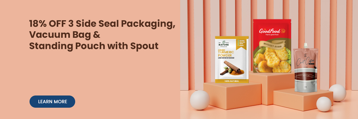 3 Side Seal Packaging, Vacuum Bag & Standing Pouch with Spout 18% OFF