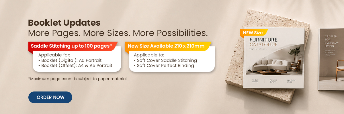 Booklet Updates​ - More Pages. More Sizes. More Possibilities