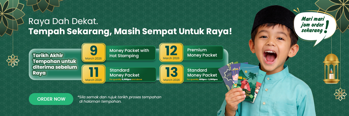 Raya Dah Dekat. Tempah Sekarang, Masih Sempat Untuk Raya!