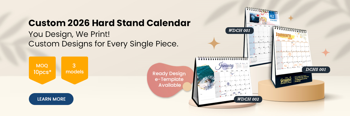 Hard Stand Desk Calendar Launching 2026