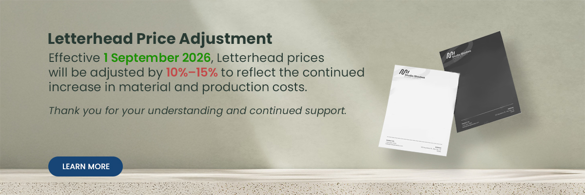 Letterhead Price Adjustment