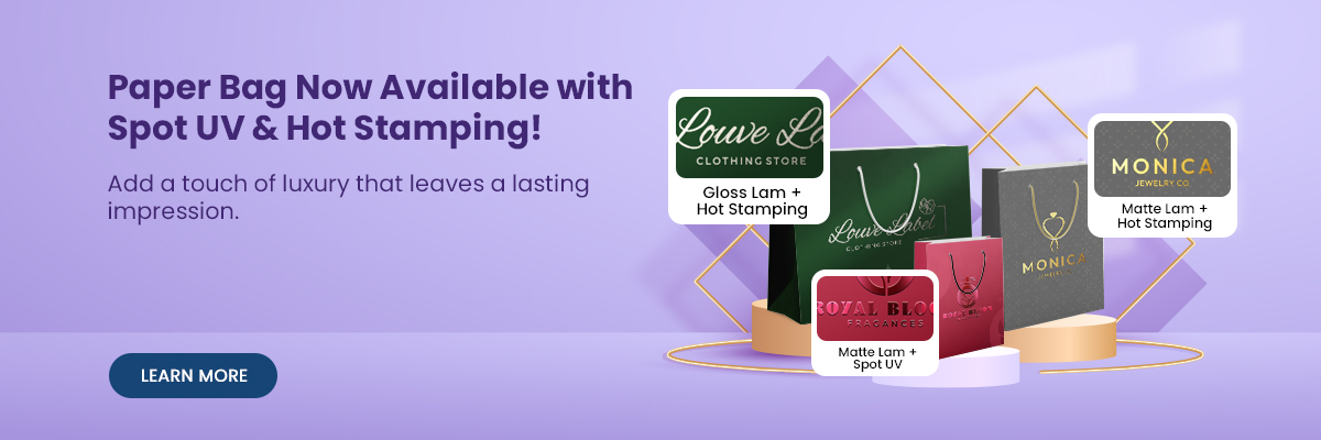 Paper Bag Now Available with Spot UV & Hot Stamping!