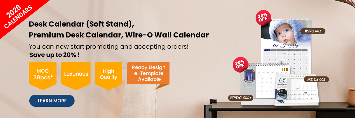 Soft or Premium Desk Calendar and Wire-O Wall Calendar Launching 2026