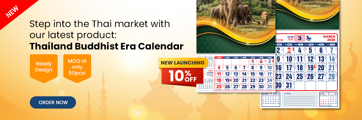 Step into the Thai market with our latest product: Thailand Calendar