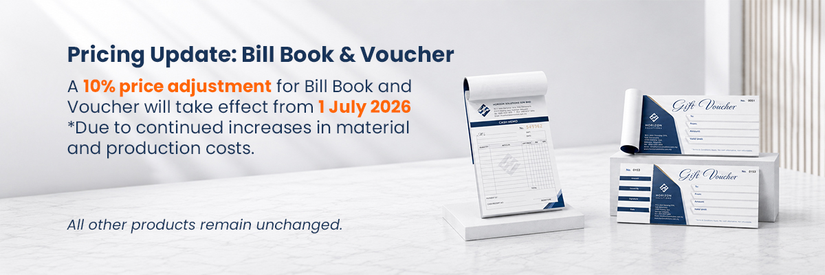 Bill Book & Voucher Price Update from 1 July 2026