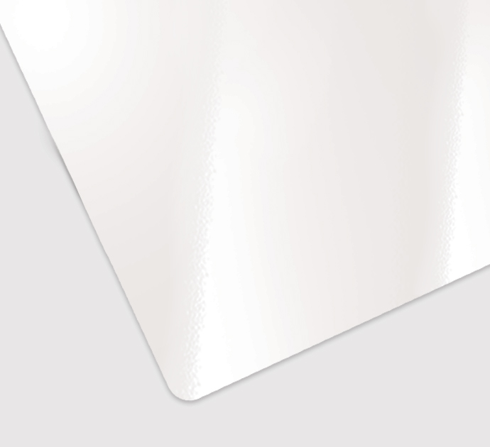 Gloss PVC card printing material for ID, membership, and gift cards with smooth, durable finish