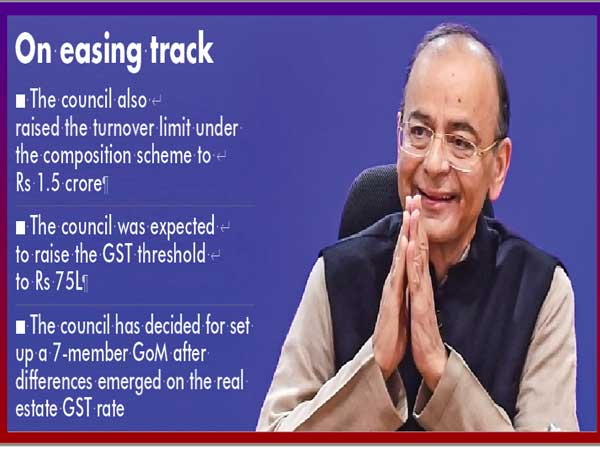 GST exemption limit doubled to Rs 40 lakh to help small biz GST exemption limit doubled to Rs 40 lakh to help small biz