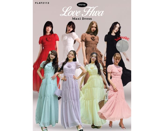 (N)FF0781 - Love Hwa Maxi Dress 
