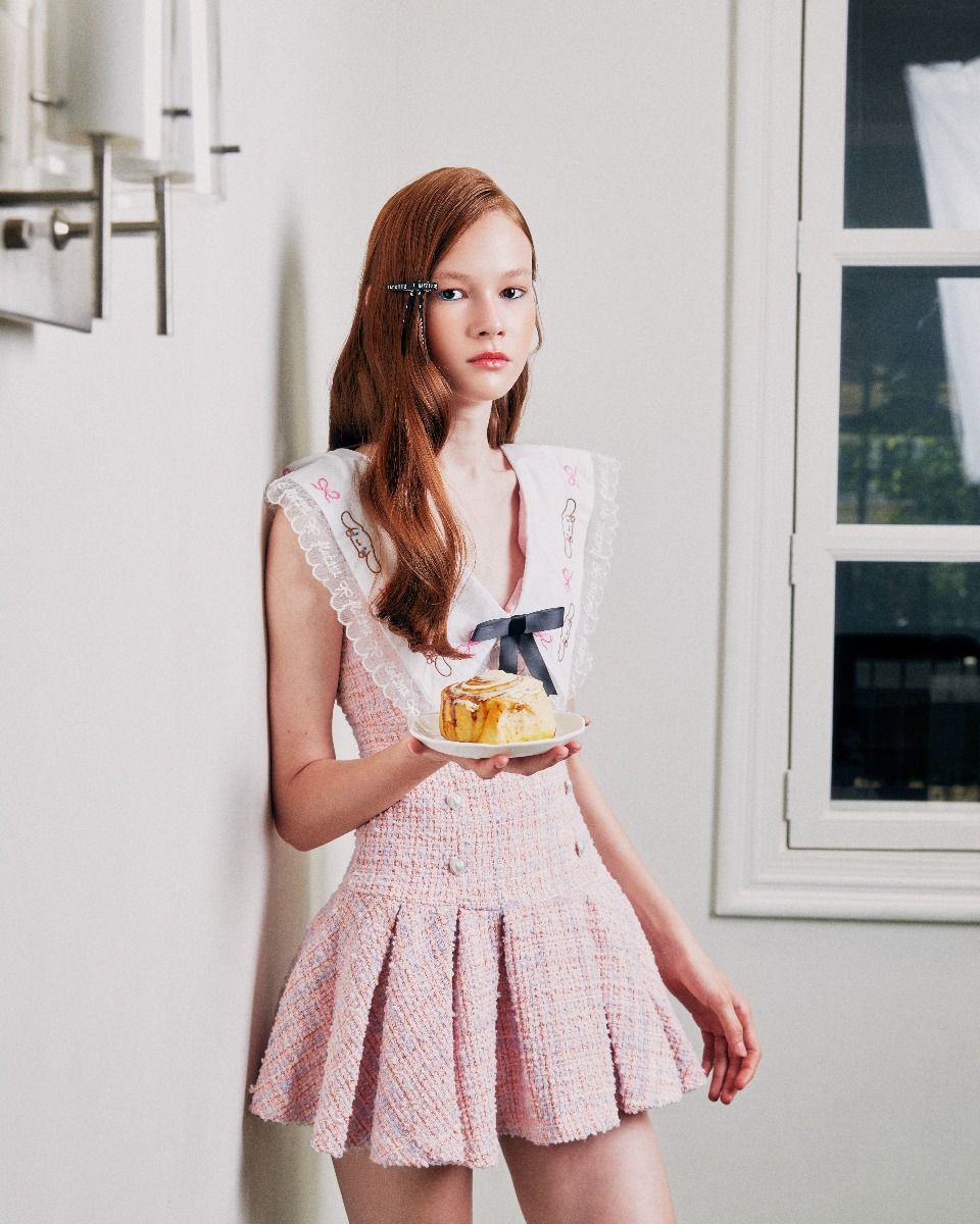 (N)FXSRO022 - Star Dome Tweed Dress