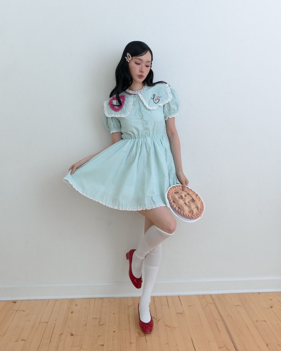 FF1183 - MOMMY LOVE COLLAR DRESS