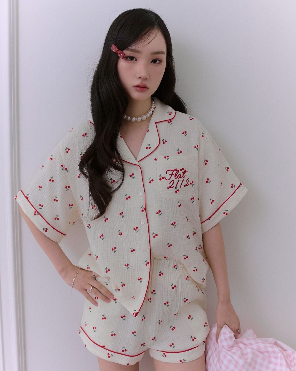 FPJ0008 - Midnight Cherry Pajamas Set