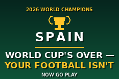 Spain Are World Champions. The World Cup Is Over — But Your Football Doesn't Have to Be.