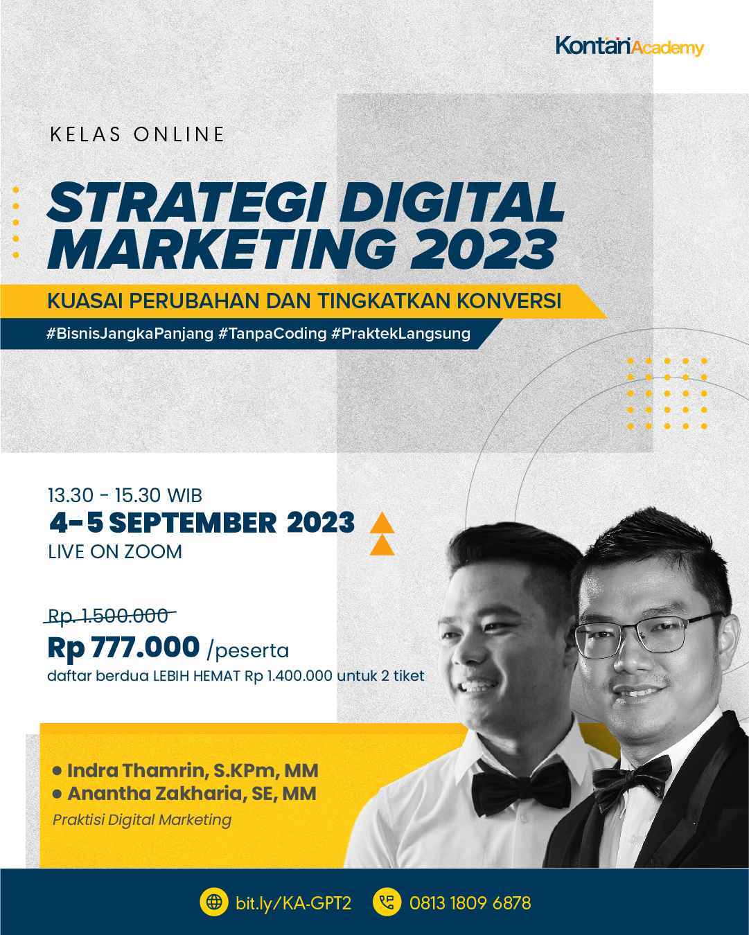 Strategi Digital Marketing 2023 Menguasai Perubahan dan Meningkatkan Konversi #BisnisJangkaPanjang #TanpaCoding #PraktekLangsung