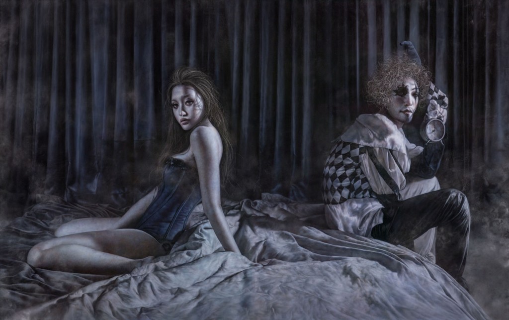 羅展鵬 Lo Chan-Peng_霧行者-起床2 Wanderer in the Mist-Awake 2_259 x 162 cm_Oil on Canvas_2015