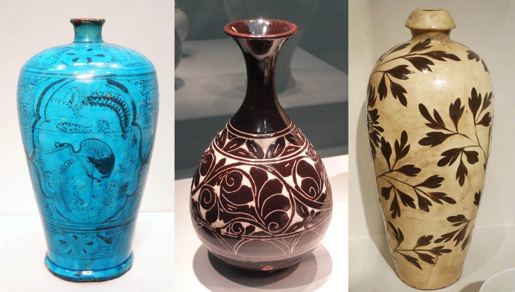 Bottle,_Cizhou-type_ware,_Shanxi_or_Hebei_province,_China,_Jin_dynasty,_12th-mid_13th_century_AD,_stoneware_with_white_slip_and_blaze_glaze_-_Freer_Gallery_of_Art_-_DSC05568
