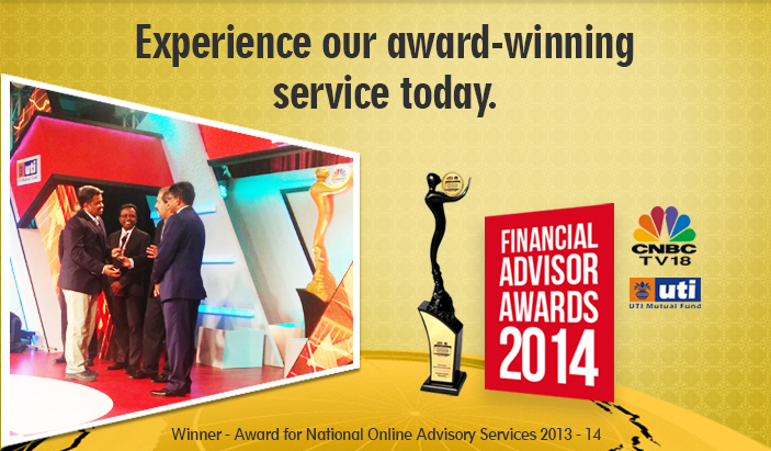 FundsIndia has won the 'Award for National Online Partner services 2013-14'. Join our platform to experience the best.