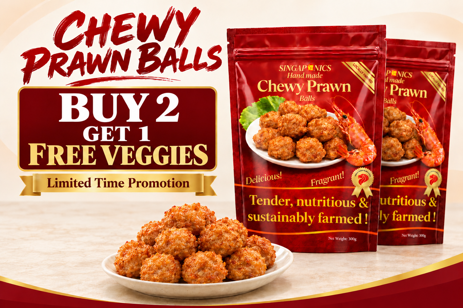 Chewy Prawn Balls Promotion