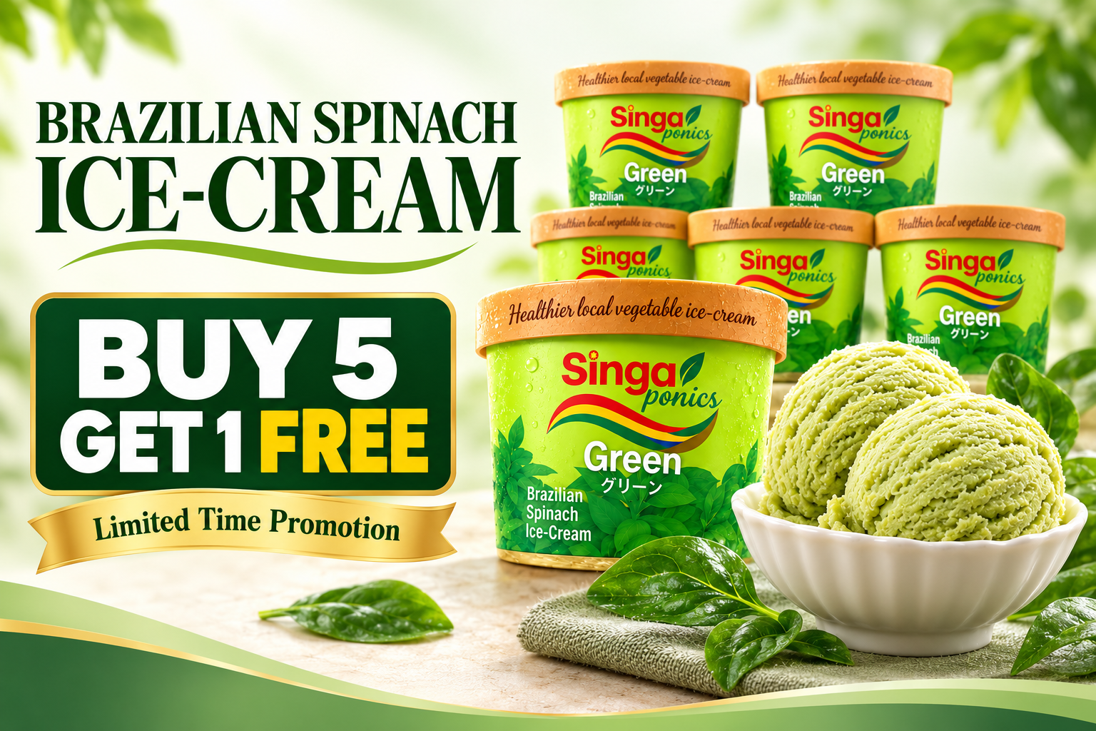 Spinach Ice-Cream Promotion 📢