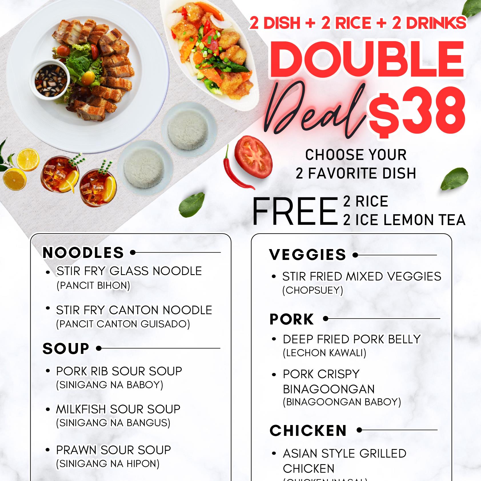 Good for 2 Person - The BUNDLE DEALS ($38)