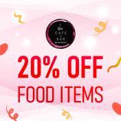 TAKE 20% DISCOUNT OFF ON FOOD ITEMS