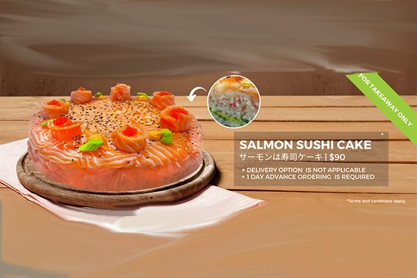 Salmon Sushi Cake