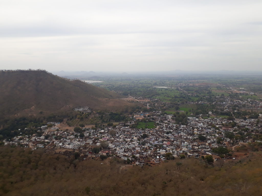 View of the village at the foothills