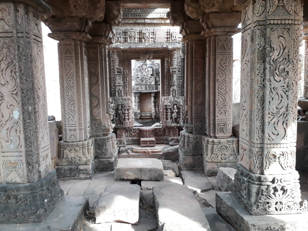 Inside the smaller temple