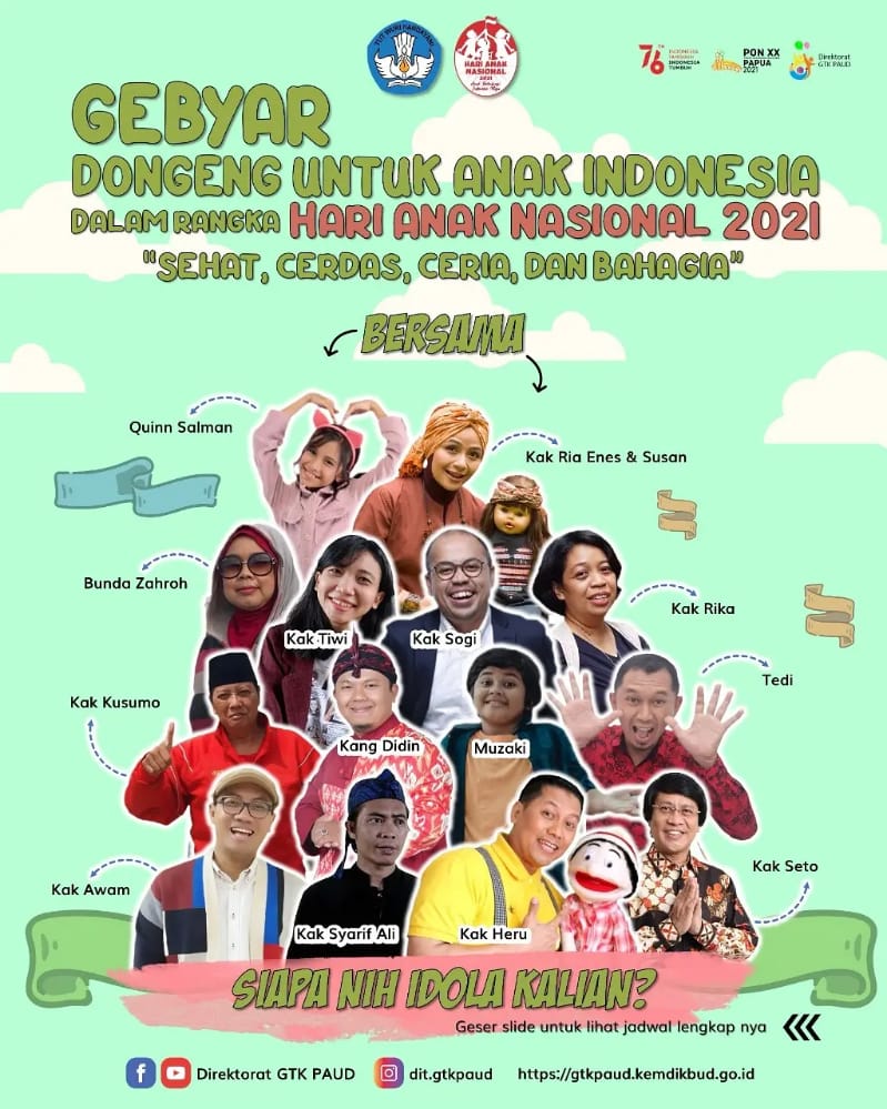 GURU BERBAGI Webinar Seri Gebyar Dongeng Bhineka