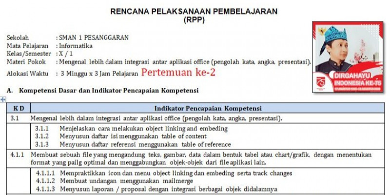 Guru Berbagi Rpp Tik Informatika X Ke 2 1 Lbr Se No 14 2019