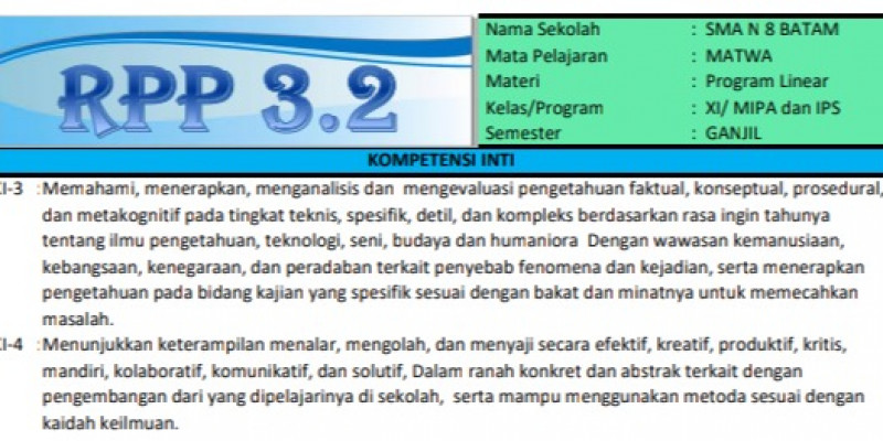 rpp program linear smk rpp program linear smk