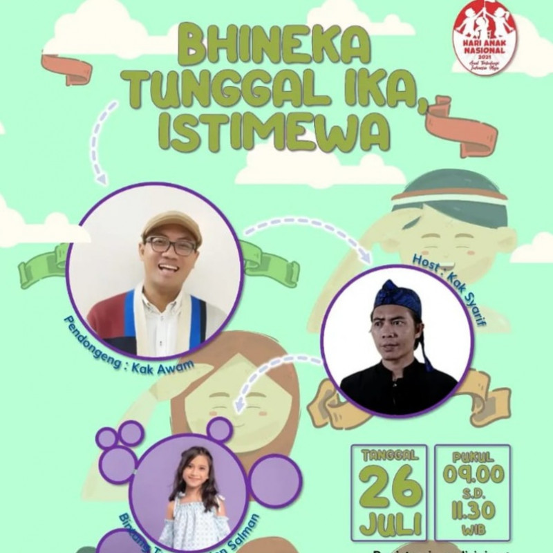 GURU BERBAGI Webinar Seri Gebyar Dongeng Bhineka