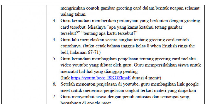 guru berbagi rpp bahasa inggris kelas 8 kd 3545