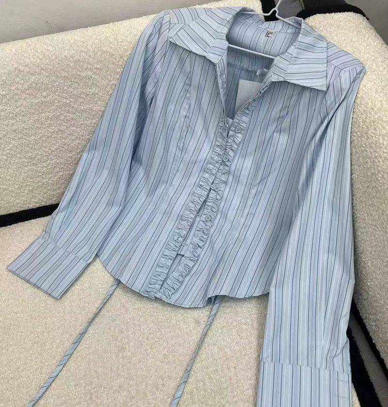 Fitted Blouse ( long sleeve) BLUE