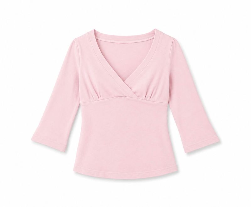 Pink V-Neck Top thumbnail 6